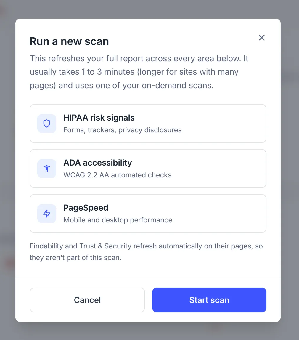 Running a scan