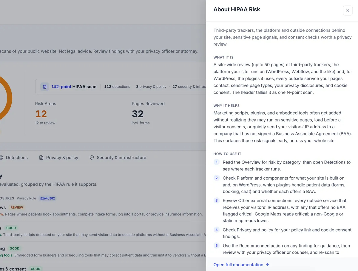 Help document on page
