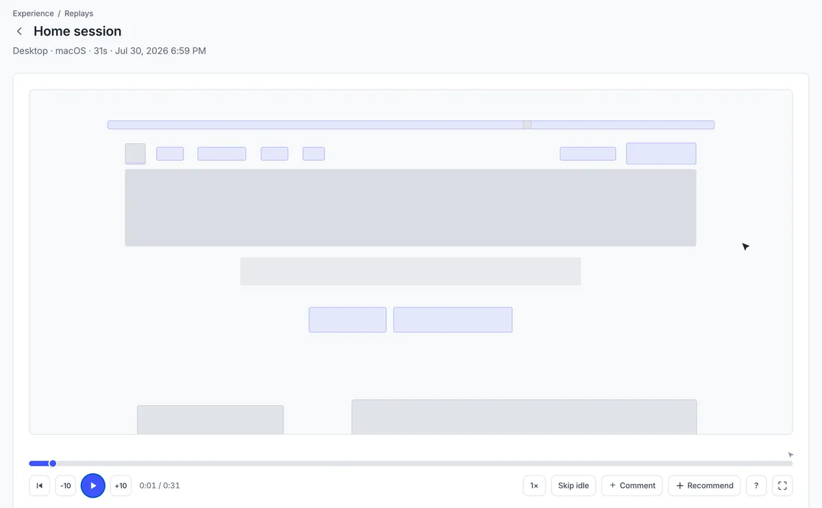 Visitor replay image